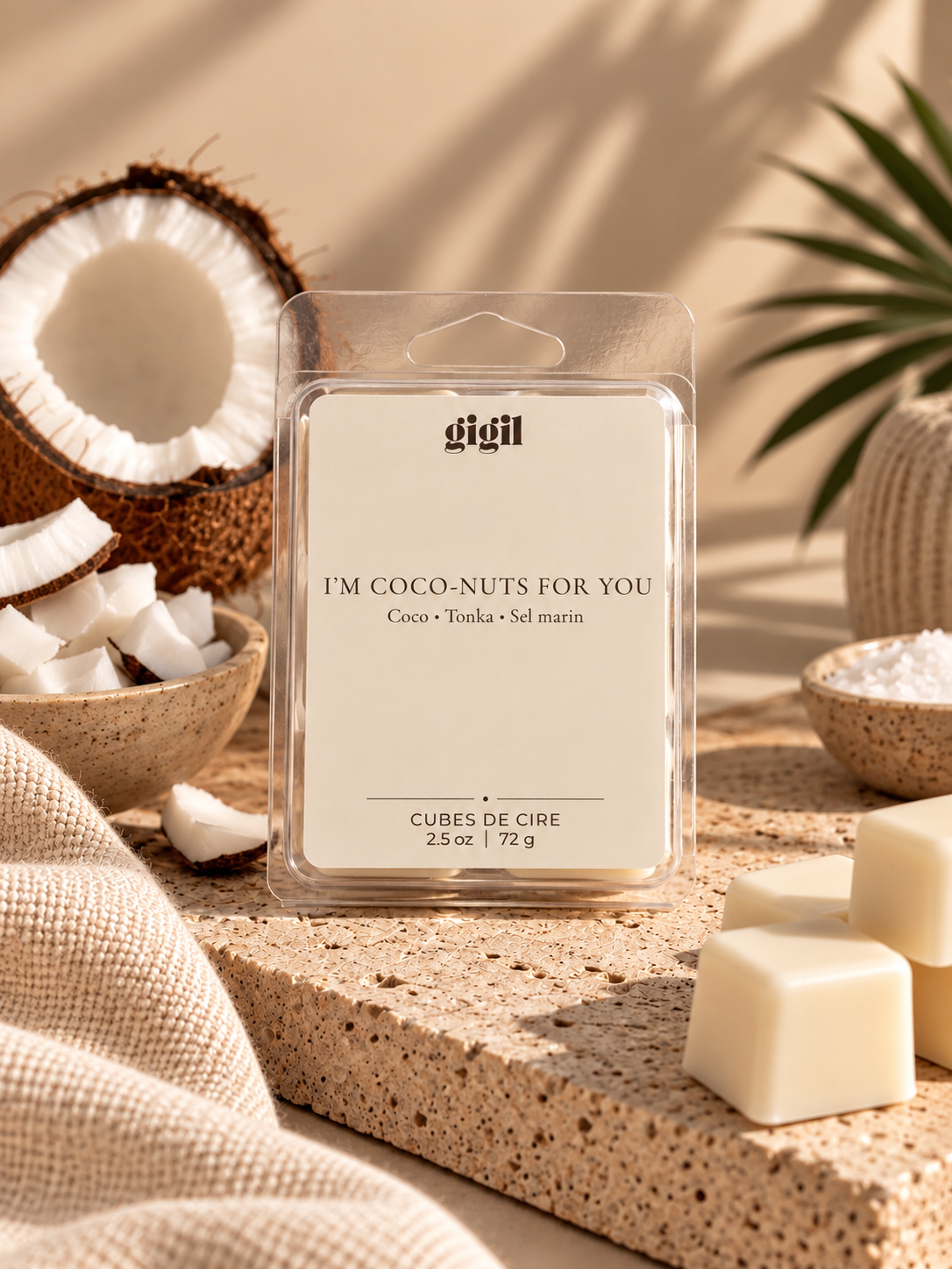I'm coco-nuts for you - cubes de cire